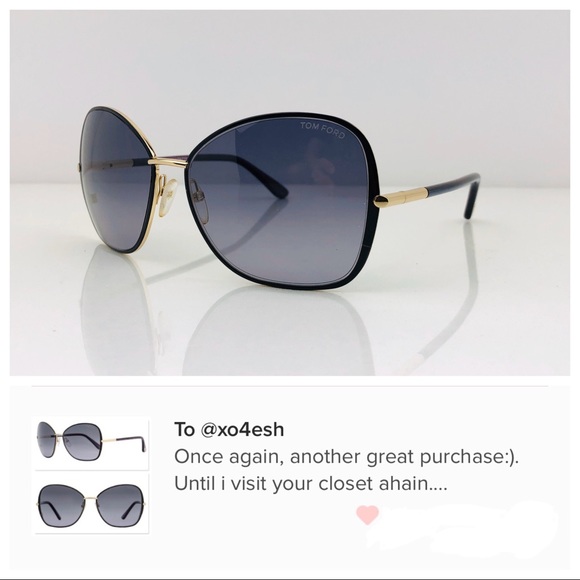 New TOM FORD Solange Black Butterfly Sunglasses - Picture 6 of 16